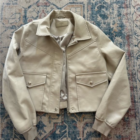 BLANK NYC Faux Leather Shirt Jacket in Natural - Picture 11 of 11